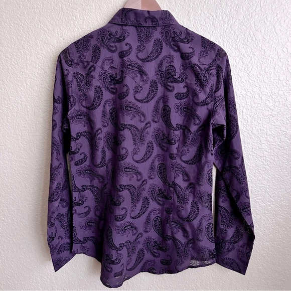 Ariat Western Long Sleeve Button Down Paisley Shirt - Picture 2 of 8